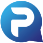 Plugged In Comms logo featuring the letter 'P' in a blue speech bubble, representing dynamic and communicative solutions in the company's branding.