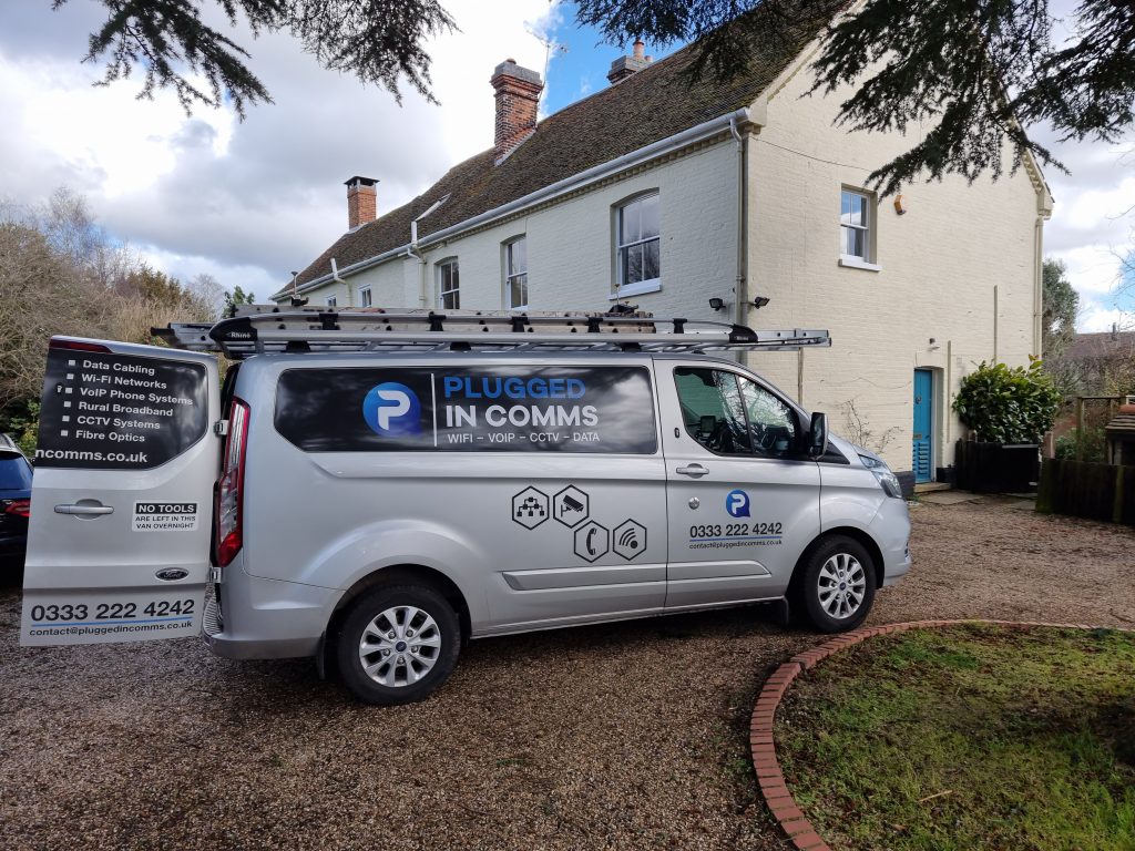 Wi-Fi service van operating in a rural area, bringing connectivity solutions to enhance internet access and connectivity in remote locations.