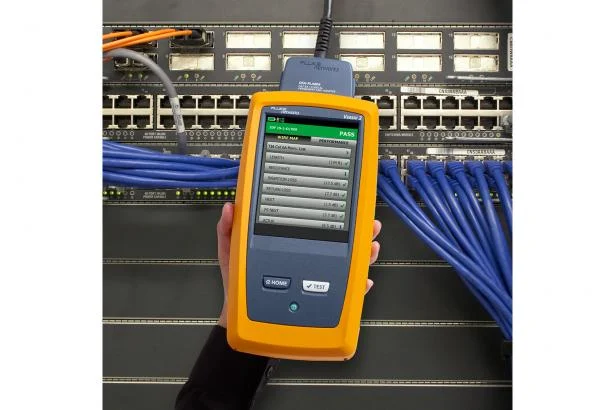 Enhance industrial network reliability with data Fluke tester Networks' DSX CableAnalyzer. Accurate testing for Ethernet cables ensures optimal performance and durability."